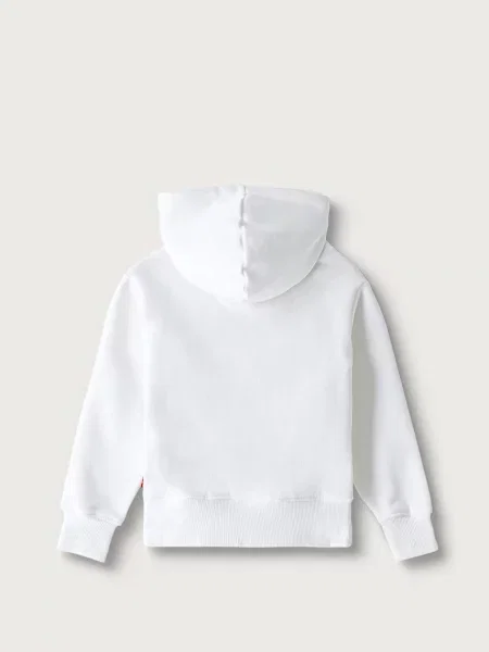 Levi's dukserica sa kapuljačom za djecu s pamukom BATWING PATCH HOODIE bijela