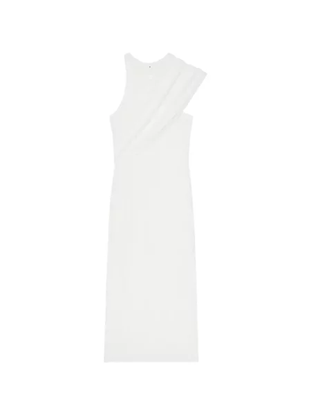 Rochie drapată Courreges asimetric drapat de costum alb