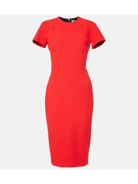 Rochie midi Victoria Beckham până la genunchi de costum roșu