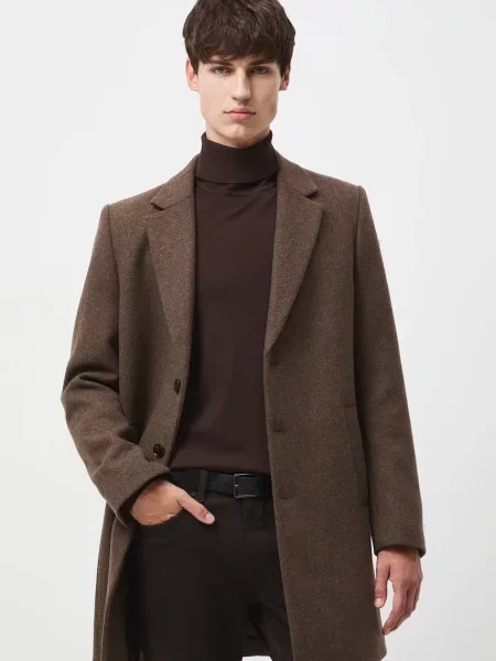 Шерстяное пальто Medicine коричневое