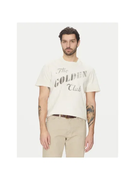 GOLDEN GOOSE Póló Ekru Regular Fit