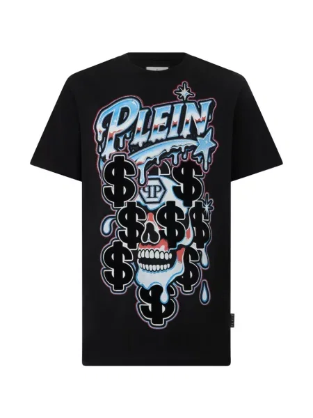 Tricou Philipp Plein cu imagine negru