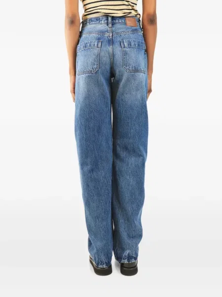 Blugi Ag Jeans cu talie înaltă albastru