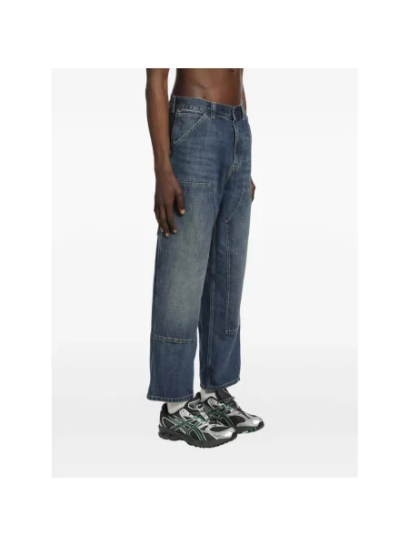 Szerokie jeansy Carhartt Wip niebieskie