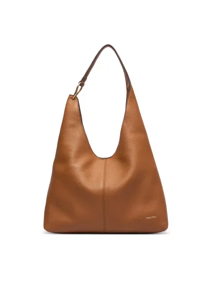 Calvin Klein Дамска чанта Slouchy Leather Md Shoulder Bag зелен