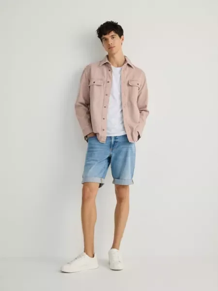 Reserved Pantaloni scurți slim fit din denim albastru