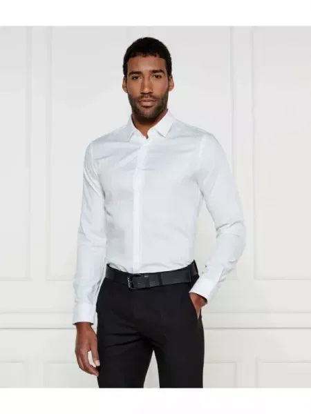 HUGO Cămașă | Extra slim fit alb