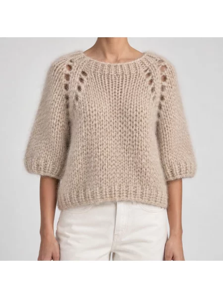 Sweter Dondup wełniany beżowy