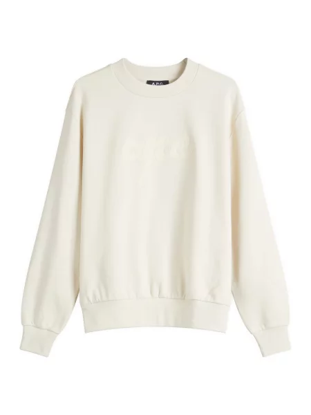 A.P.C. bluza sweat ethan GOTS gładka beżowy