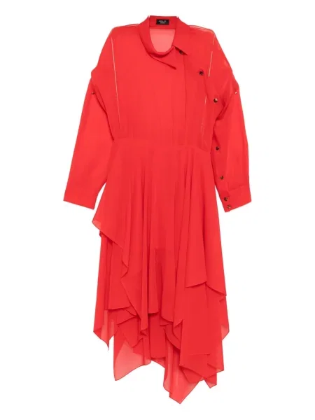 Sukienka A.w.a.k.e. Mode z organzy garniturowa czerwona