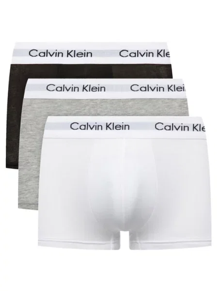 Spodní prádlo Calvin Klein Jeans COTTON STRECH LOW RISE TRUNK X 3 černé