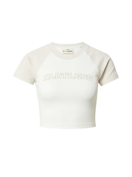 A LOT LESS Tricou Smilla bej / alb natural