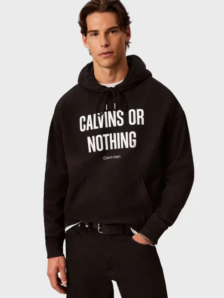Махрове худі Calvin Klein чорне