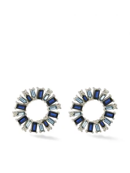 Safir argint veritabil cercei Lark & Berry albastru
