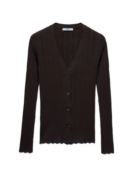 Cardigan Prada de lână maro
