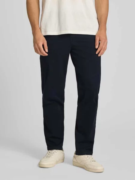 Chinosy o kroju straight fit z wpuszczanymi model Vance' Jack & Jones granatowe