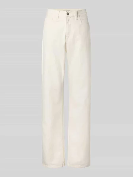 Jeansy o kroju straight fit z czystej bawełny model ‘Noxon’ Carhartt Work In Progress białe