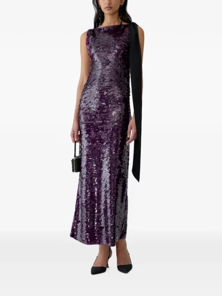 Rochie maxi Carolina Herrera cu paiete violet