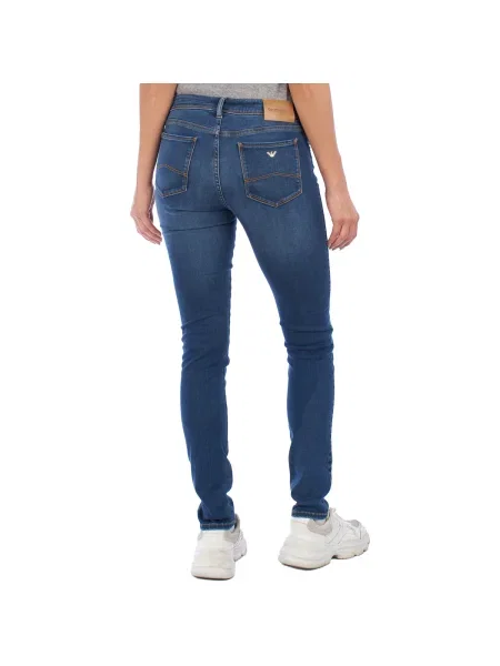 Pantaloni Emporio Armani albastru