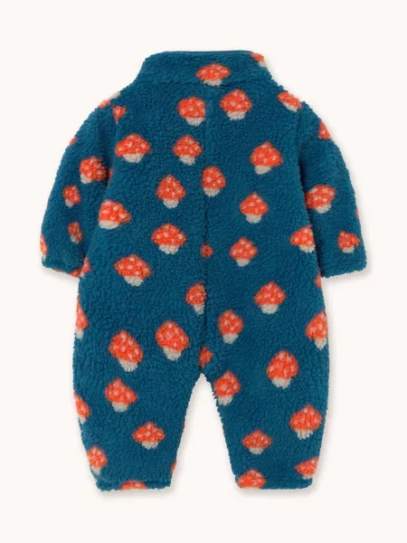 Tinycottons kombinezon za bebe TINY MUSHROOMS SHERPA ONE-PIECE plava