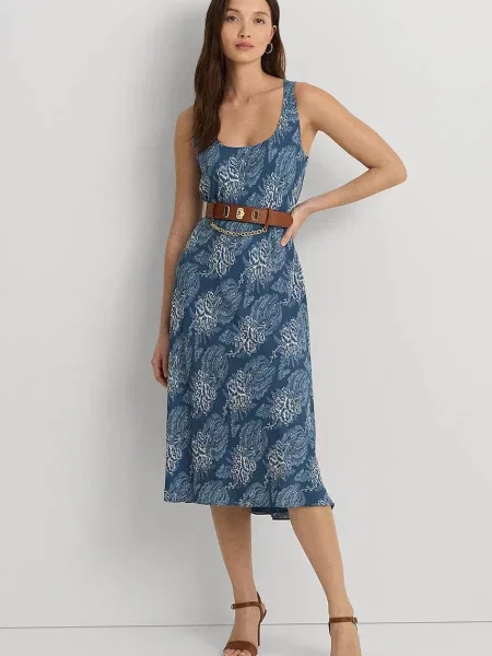 Šaty Lauren Ralph Lauren modrá