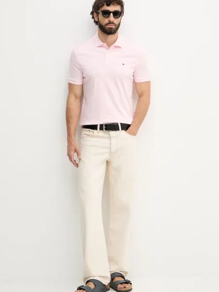 Polokošeľa Tommy Hilfiger ružová