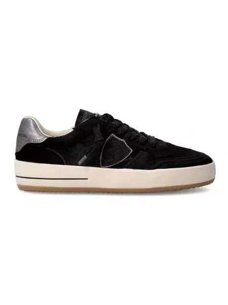 Sneakersy Philippe Model do tenisa zamszowe czarne