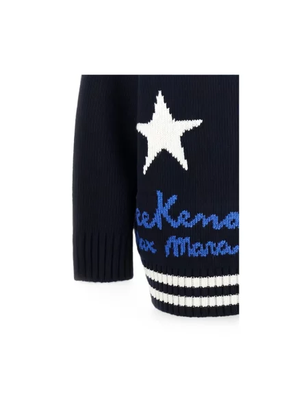 Kardigan Weekend Max Mara żakardowy niebieski