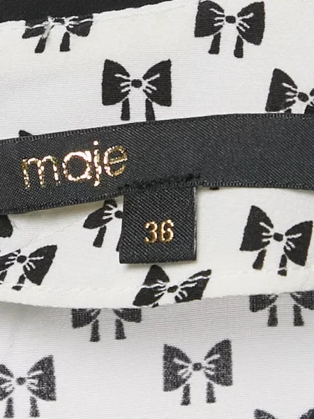 Salopetă Maje cu funde alb