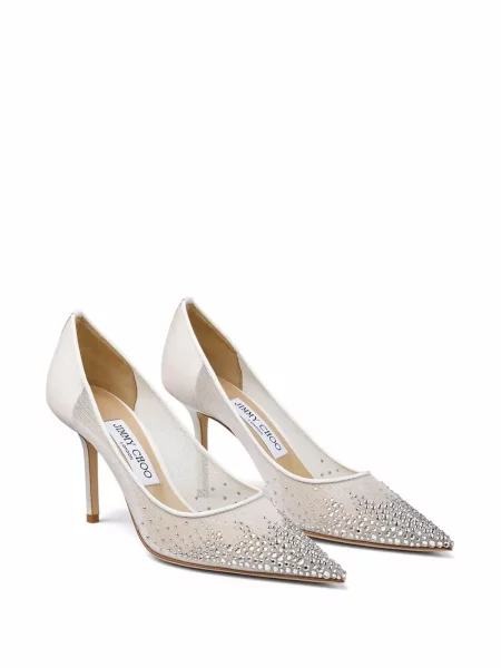 Bateliai Jimmy Choo iš tiulio balta