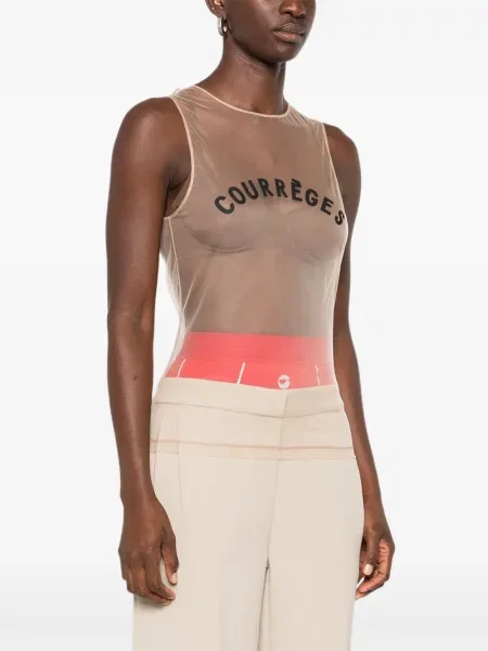 Топ Courreges с принт от тюл