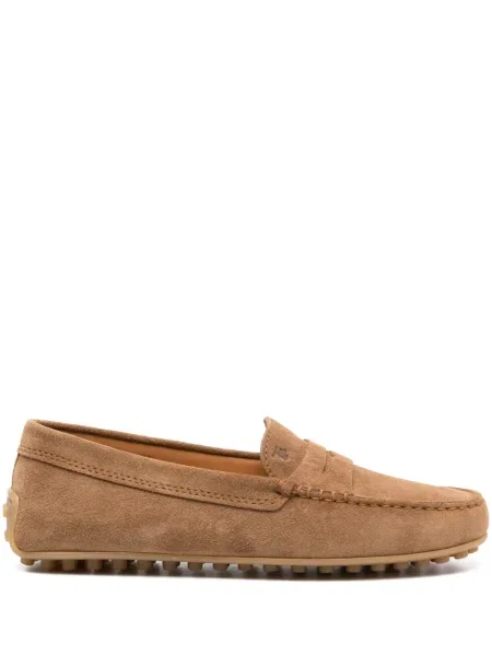 Pantofi loafer Tod's din piele de căprioară maro