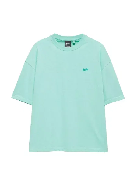 Pull&Bear Tricou STWD turcoaz / petrol verde