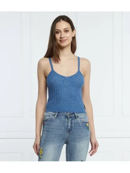 Cropp top Silvian Heach de lână albastru
