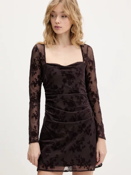 Abercrombie & Fitch rochie mini mulata bordo
