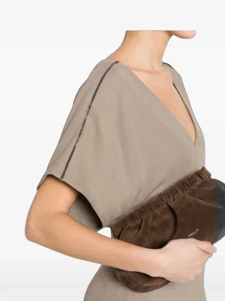 Rochie midi Brunello Cucinelli cu decolteu în V