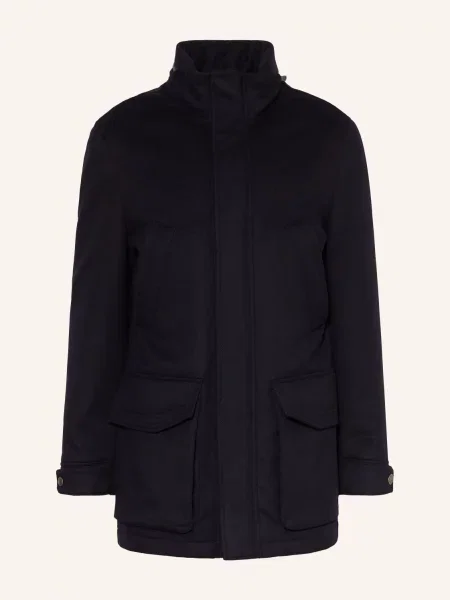 Brunello Cucinelli Kašmírová Parka tmavě modrá