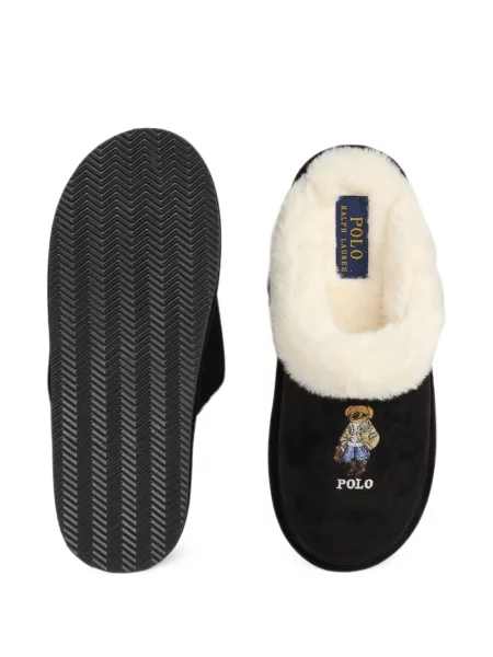 Μάλλινος καρό κασκόλ Polo Ralph Lauren με αυτόγραφο μπλε