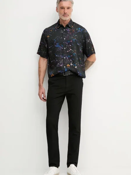 Armani Exchange srajca viskozna črna