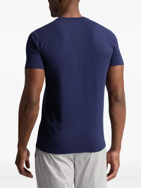 Tricou polo Polo Ralph Lauren cu dungi cu două rânduri de nasturi cu aplicații negru