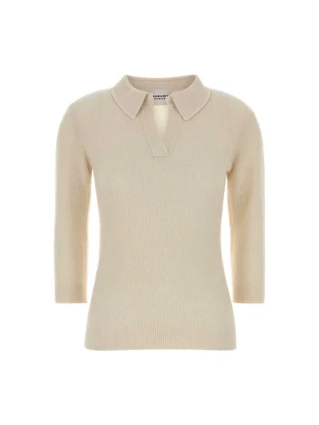 Sweter Marant Etoile z dekoltem w serek biały