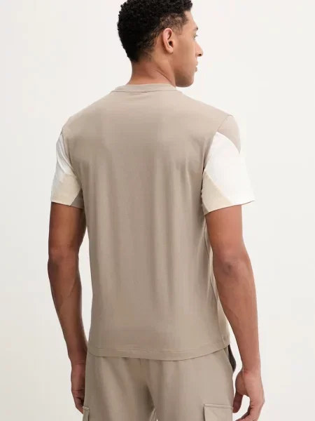 Tričko Emporio Armani hnědé