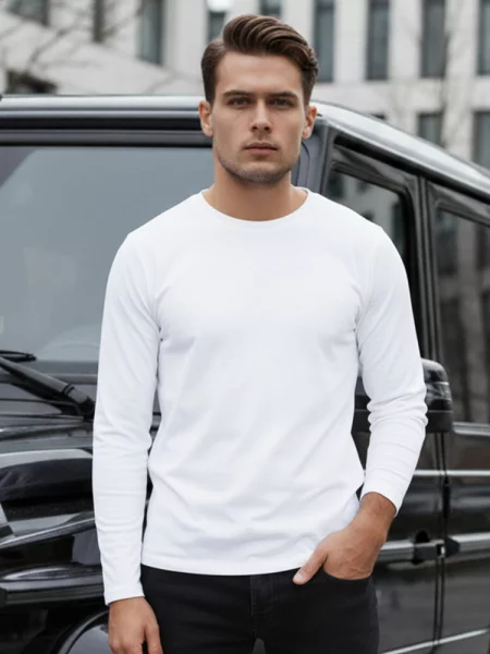 Majica z dolgimi rokavi Dstreet z dolgimi rokavi bela