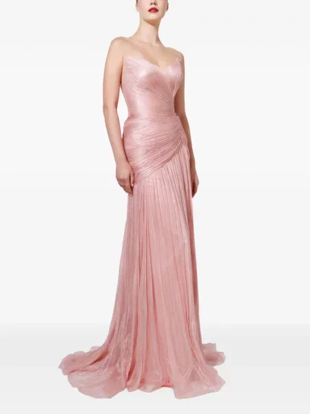 Rochie maxi Iris Serban fără bretele roz