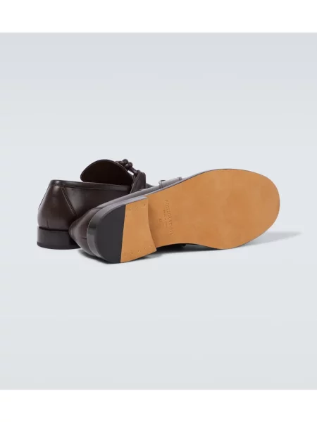 Pantofi loafer Bottega Veneta din piele maro