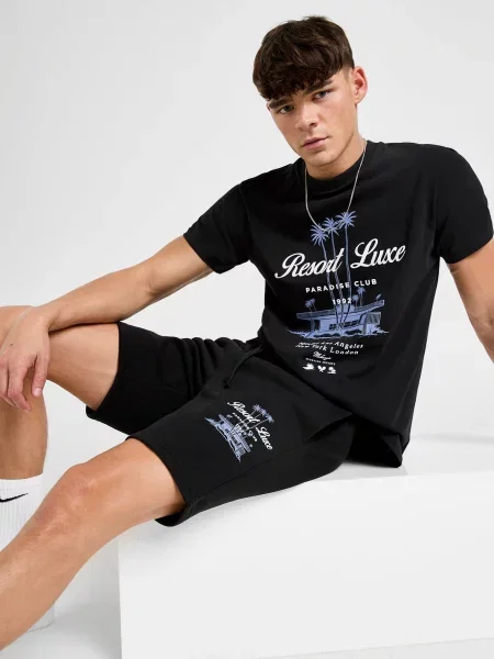 Mckenzie Szorty Resort Flc Blk-Blk czarne
