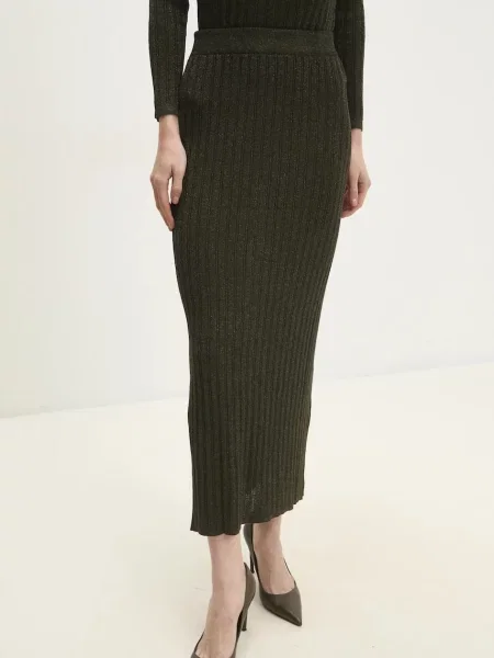Answear Lab spódnica maxi ołówkowa zielony