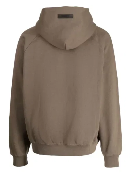 Суичър с качулка Fear Of God Essentials с принт кафяво