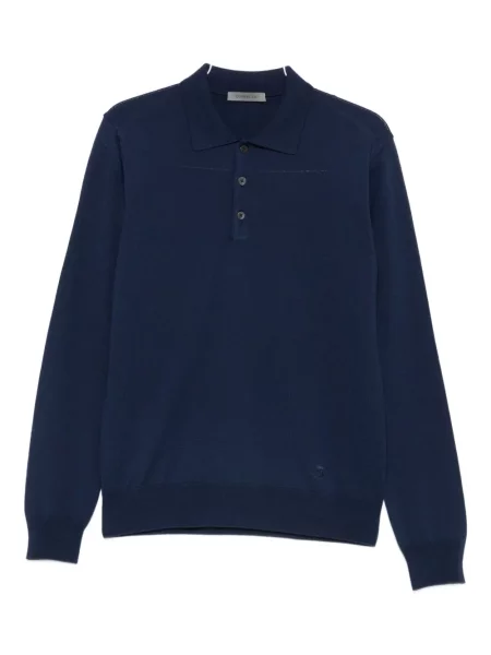 Lung tricou polo Corneliani albastru