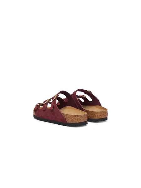 Birkenstock Natikači Florida Bordo rdeča
